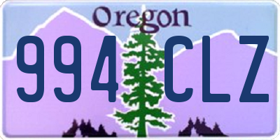 OR license plate 994CLZ