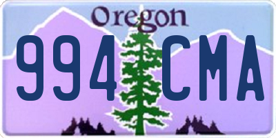 OR license plate 994CMA