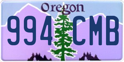 OR license plate 994CMB