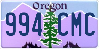 OR license plate 994CMC