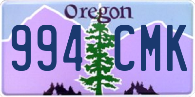 OR license plate 994CMK