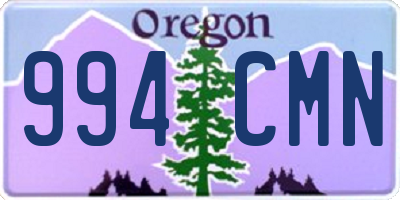 OR license plate 994CMN