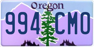 OR license plate 994CMO