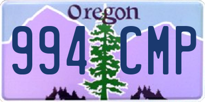 OR license plate 994CMP