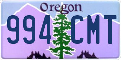 OR license plate 994CMT