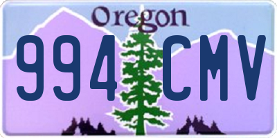 OR license plate 994CMV