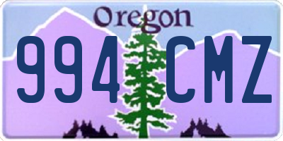 OR license plate 994CMZ
