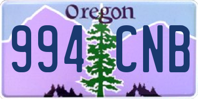 OR license plate 994CNB