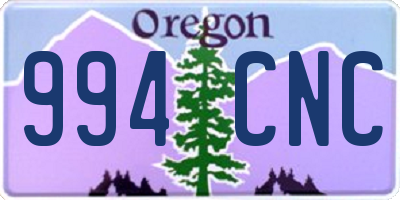 OR license plate 994CNC