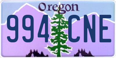 OR license plate 994CNE