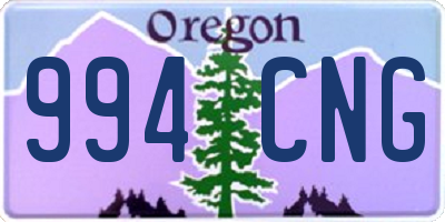 OR license plate 994CNG