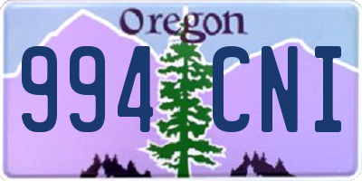 OR license plate 994CNI