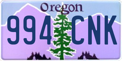OR license plate 994CNK