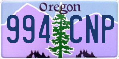 OR license plate 994CNP