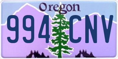 OR license plate 994CNV