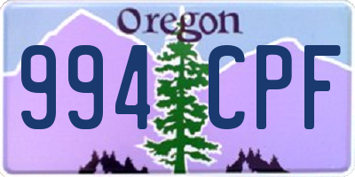 OR license plate 994CPF