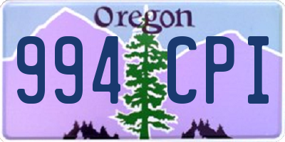 OR license plate 994CPI