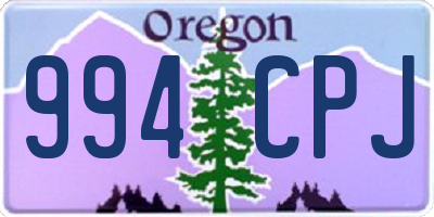 OR license plate 994CPJ