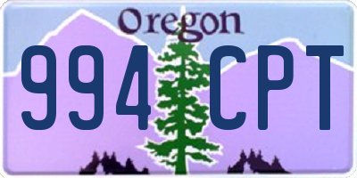 OR license plate 994CPT