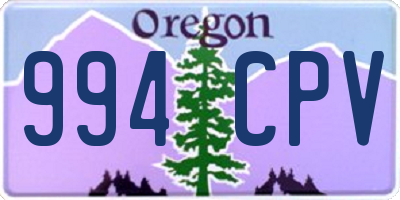 OR license plate 994CPV