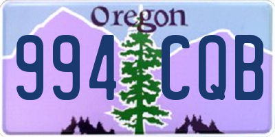 OR license plate 994CQB