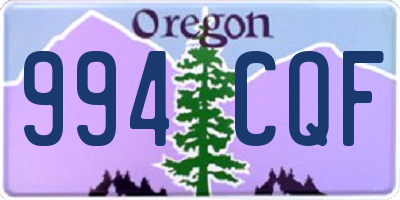 OR license plate 994CQF