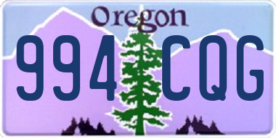 OR license plate 994CQG