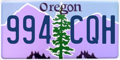 OR license plate 994CQH