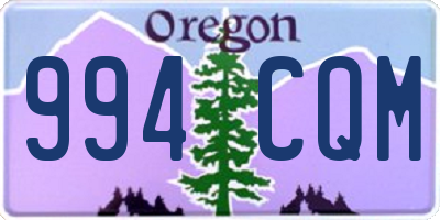 OR license plate 994CQM