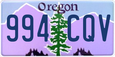 OR license plate 994CQV