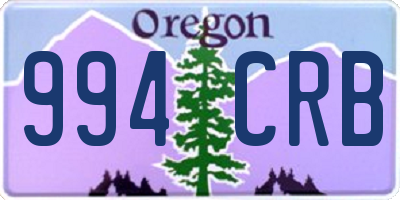 OR license plate 994CRB