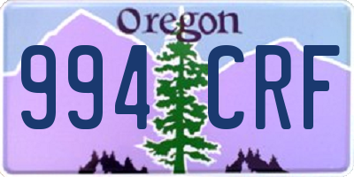 OR license plate 994CRF
