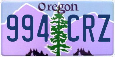 OR license plate 994CRZ