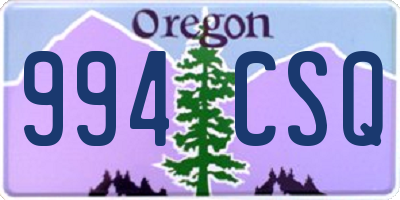 OR license plate 994CSQ