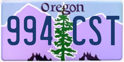 OR license plate 994CST