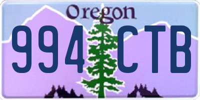 OR license plate 994CTB