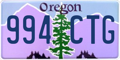 OR license plate 994CTG