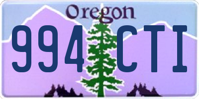 OR license plate 994CTI