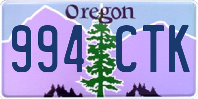 OR license plate 994CTK