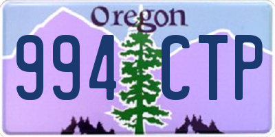 OR license plate 994CTP