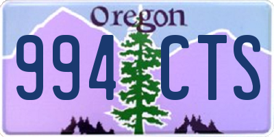 OR license plate 994CTS