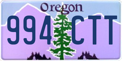 OR license plate 994CTT