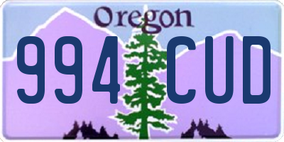 OR license plate 994CUD