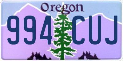 OR license plate 994CUJ