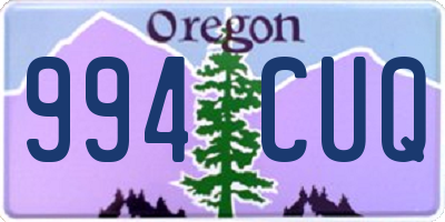 OR license plate 994CUQ