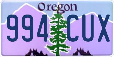 OR license plate 994CUX