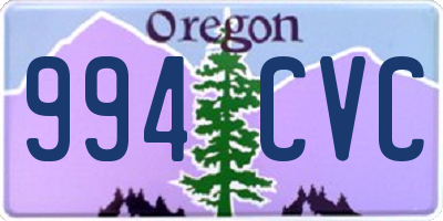 OR license plate 994CVC