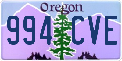 OR license plate 994CVE