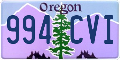 OR license plate 994CVI