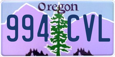OR license plate 994CVL